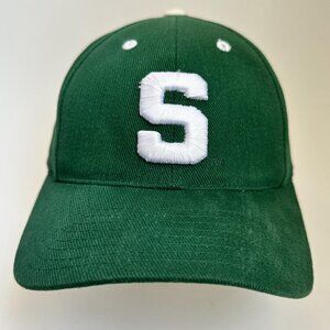 Michigan State Spartans Baseball Hat Logo Athletic Adjustable Strap Back Cap EUC